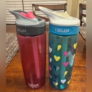 CamelBak Eddy Kids Water Bottles + NEW Bite Valves & Straws | Set of 2